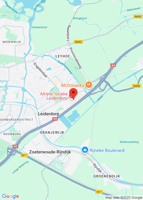 Google maps afbeelding voor Leiderdorp