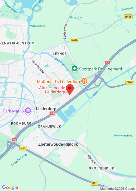 Google maps afbeelding voor Leiderdorp